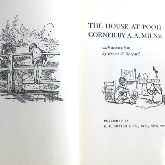 2 Childrens Books Winnie The Pooh And The House On Pooh Corner Hardcover Vintage - Picture 12 of 13